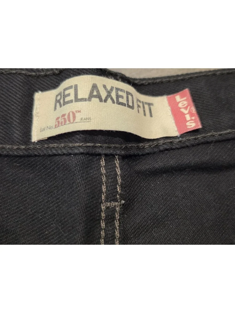 Vintage Levis 550 Mens Jeans 38x30 Black Batwing Tag Relaxed Fit Denim Mexico